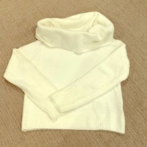 Classic cowl neck white sweater - never worn